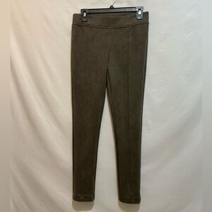 Andrew Marc Women’s Suede Taupe Leggings Size XS